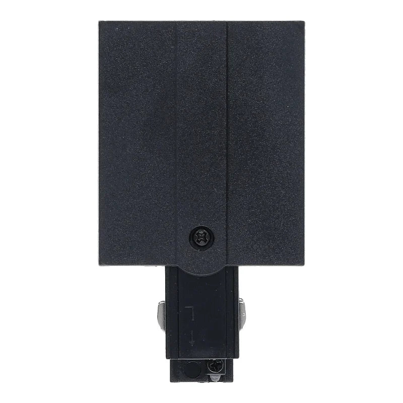 Inbouw 3-fase rail voedingsconnector zwart links