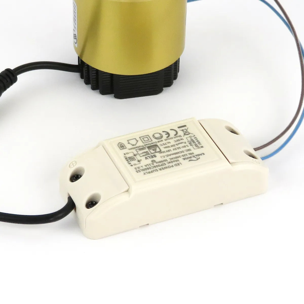 Goldener LED-Einbaustrahler 5W 3000K Warmweiß ⌀80mm Blendfrei