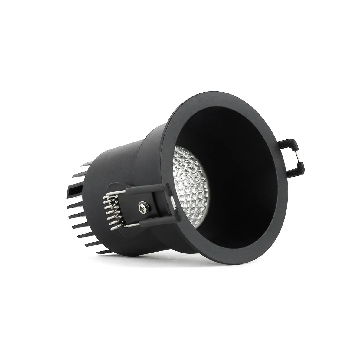 Schwarzer LED-Einbaustrahler 5W 3000K Warmweiß ⌀80mm Blendfrei