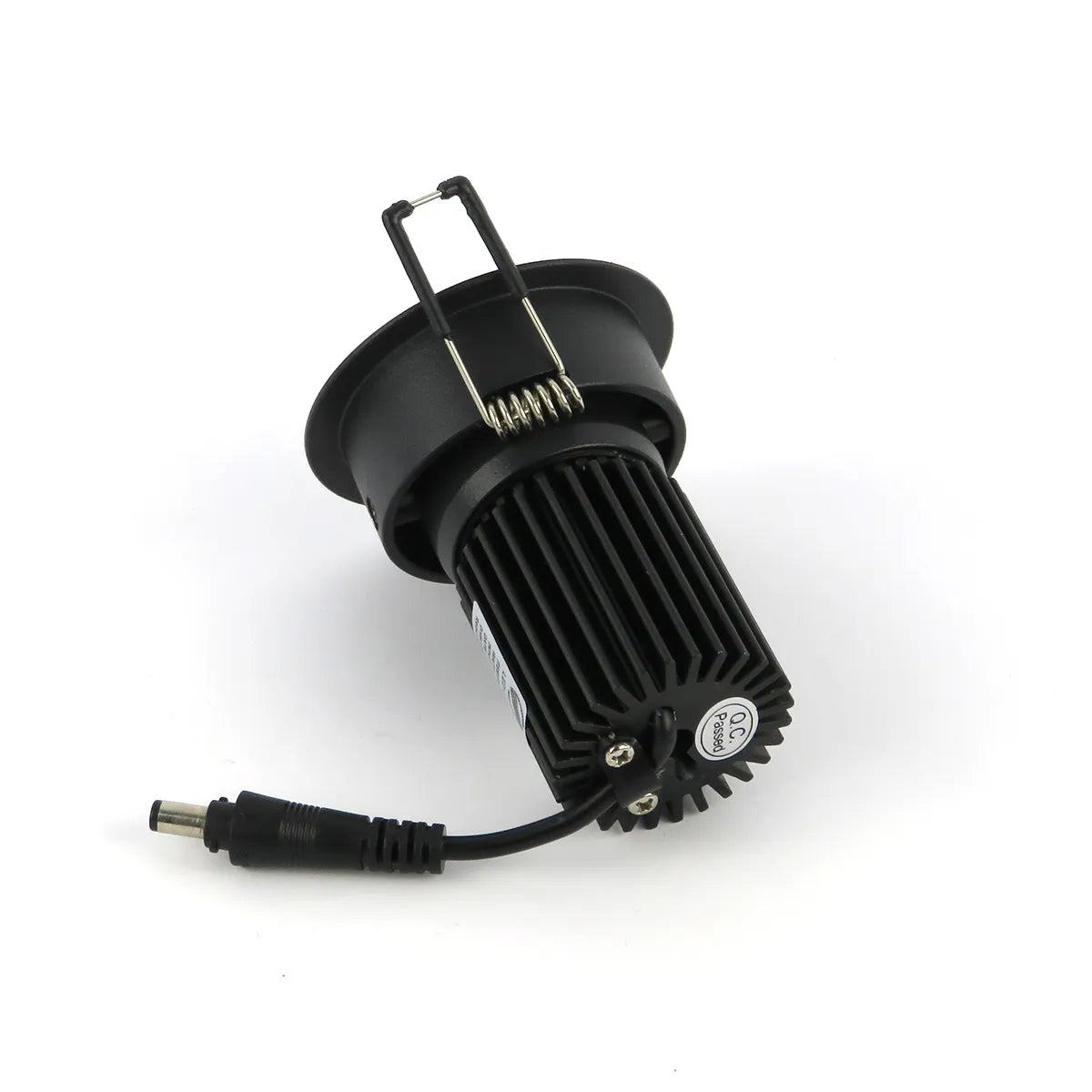 Schwarzer LED-Einbaustrahler 5W 3000K Warmweiß ⌀70mm kippbar