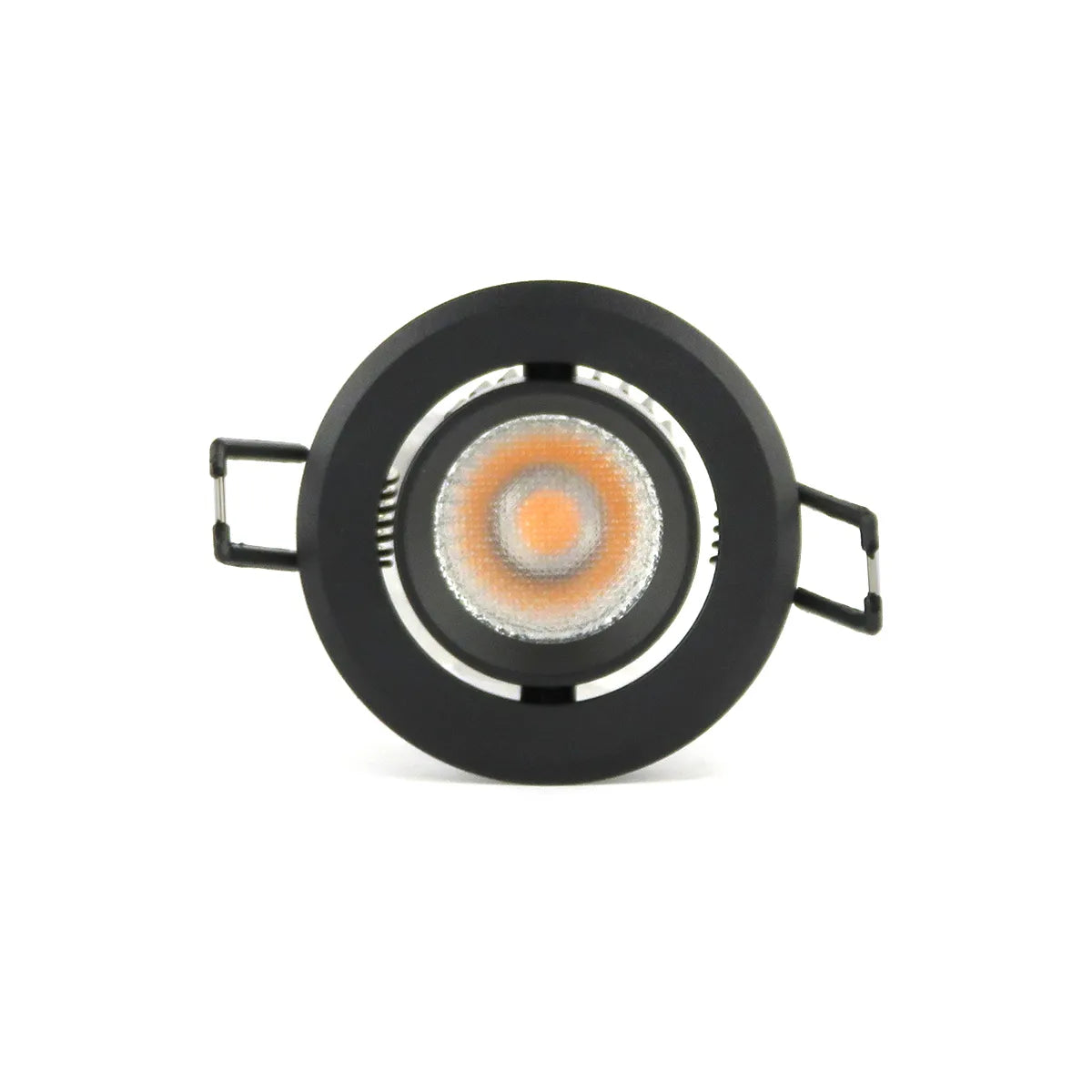 Schwarzer LED-Einbaustrahler 5W 3000K Warmweiß ⌀70mm kippbar