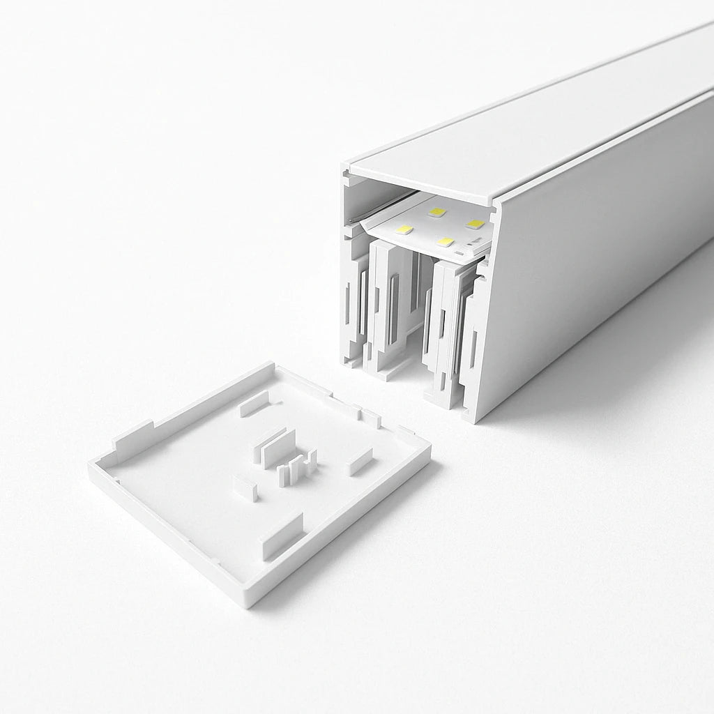 Hängende LED-Lichtleiste Schwarz 120cm 36W Anschließbar