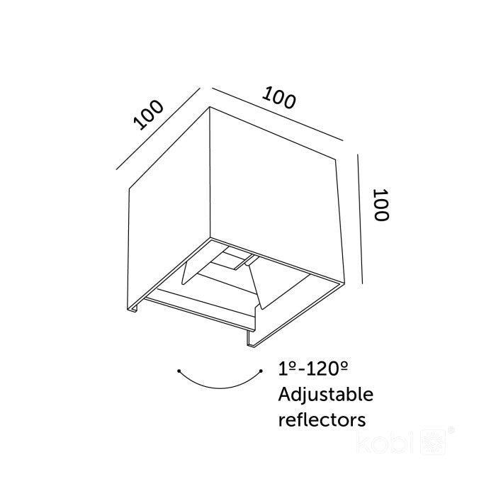 LED Wandleuchte 2x3W mit einstellbarem Lichtwinkel | IP54