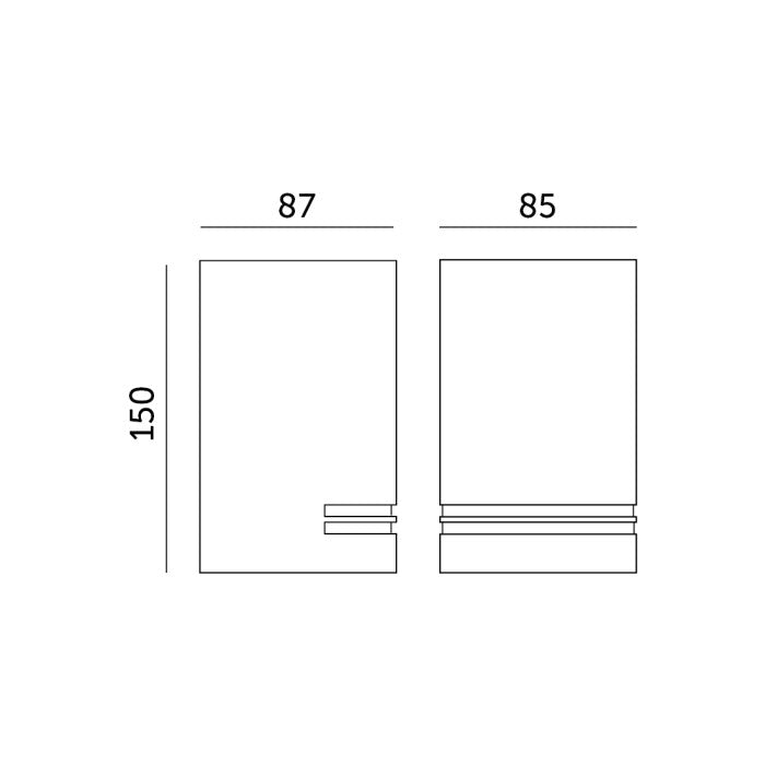 LED Wandleuchte 150mm GU10 IP44 für innen und außen