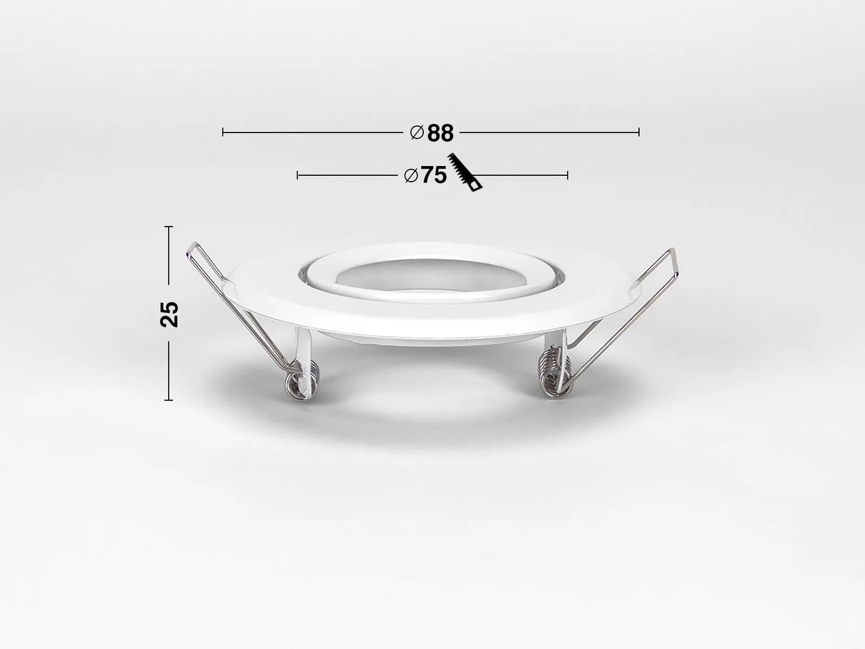 LED-Einbauleuchte GU10 IP20 ⌀88mm schwenkbar