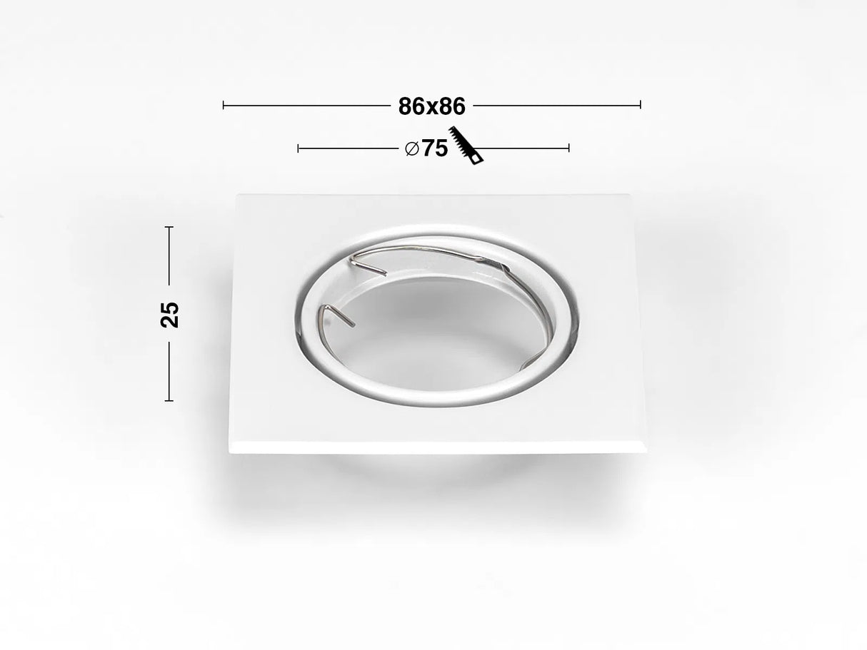 LED-Einbauleuchte GU10 IP20 86x86mm schwenkbar