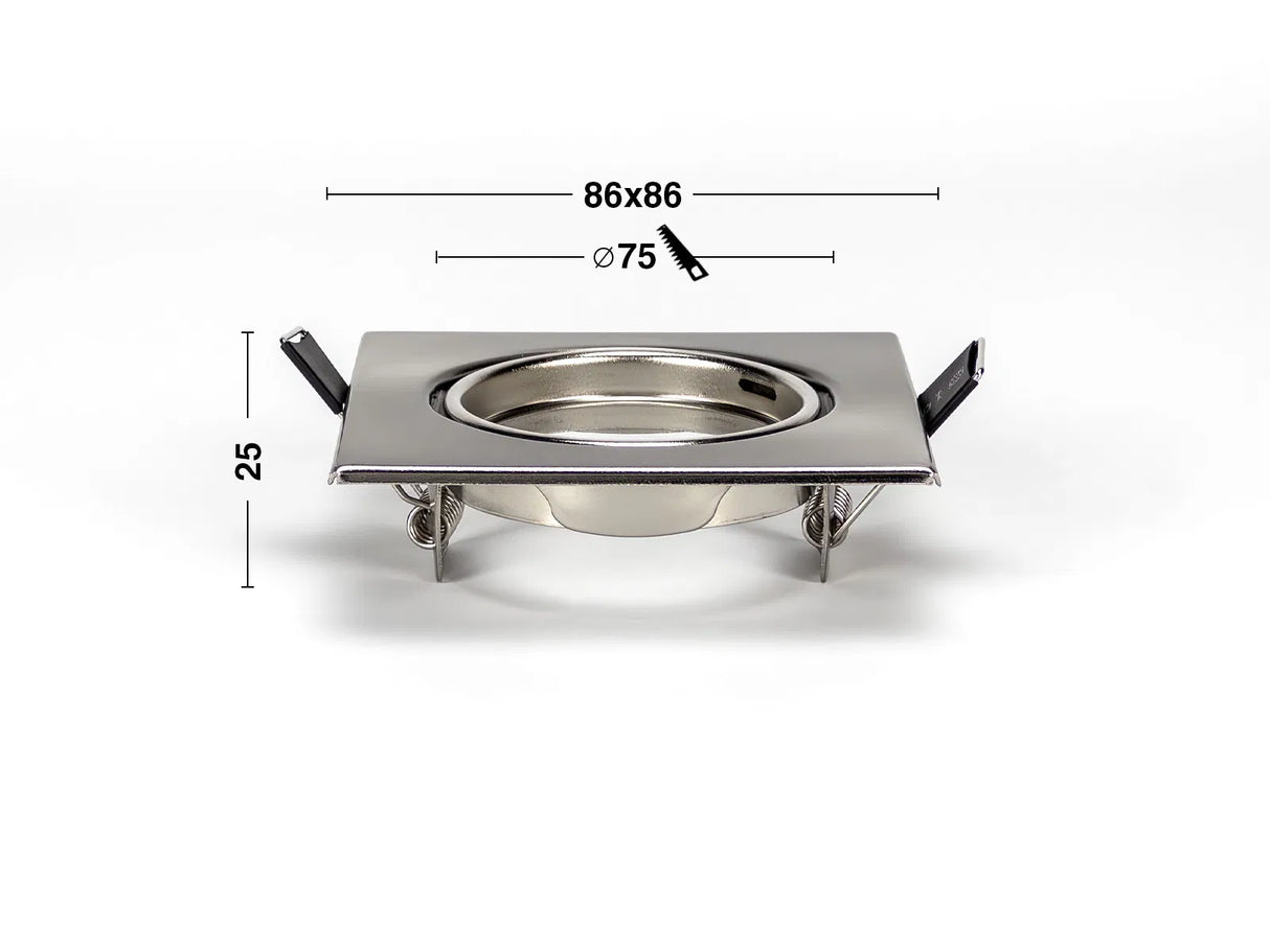 LED-Einbauleuchte GU10 IP20 86x86mm schwenkbar