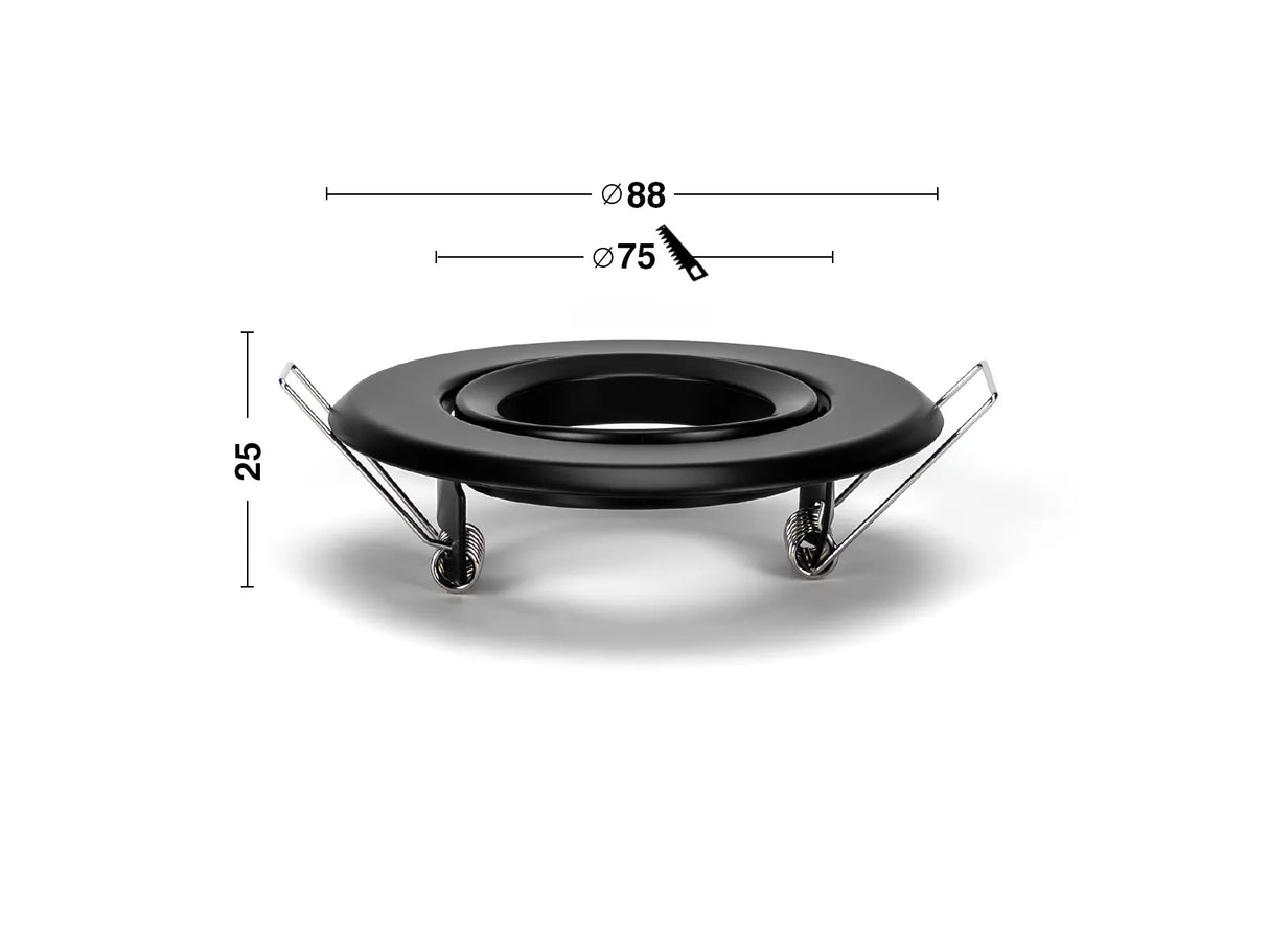 LED-Einbauleuchte GU10 IP20 ⌀88mm schwenkbar