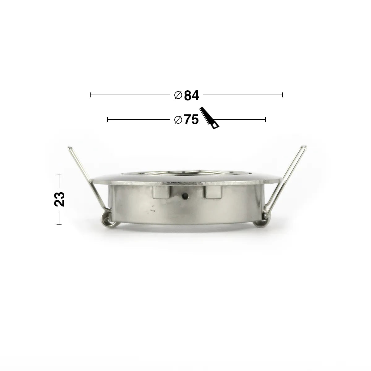 LED Einbauleuchte GU10 IP20 silber ⌀84mm schwenkbar