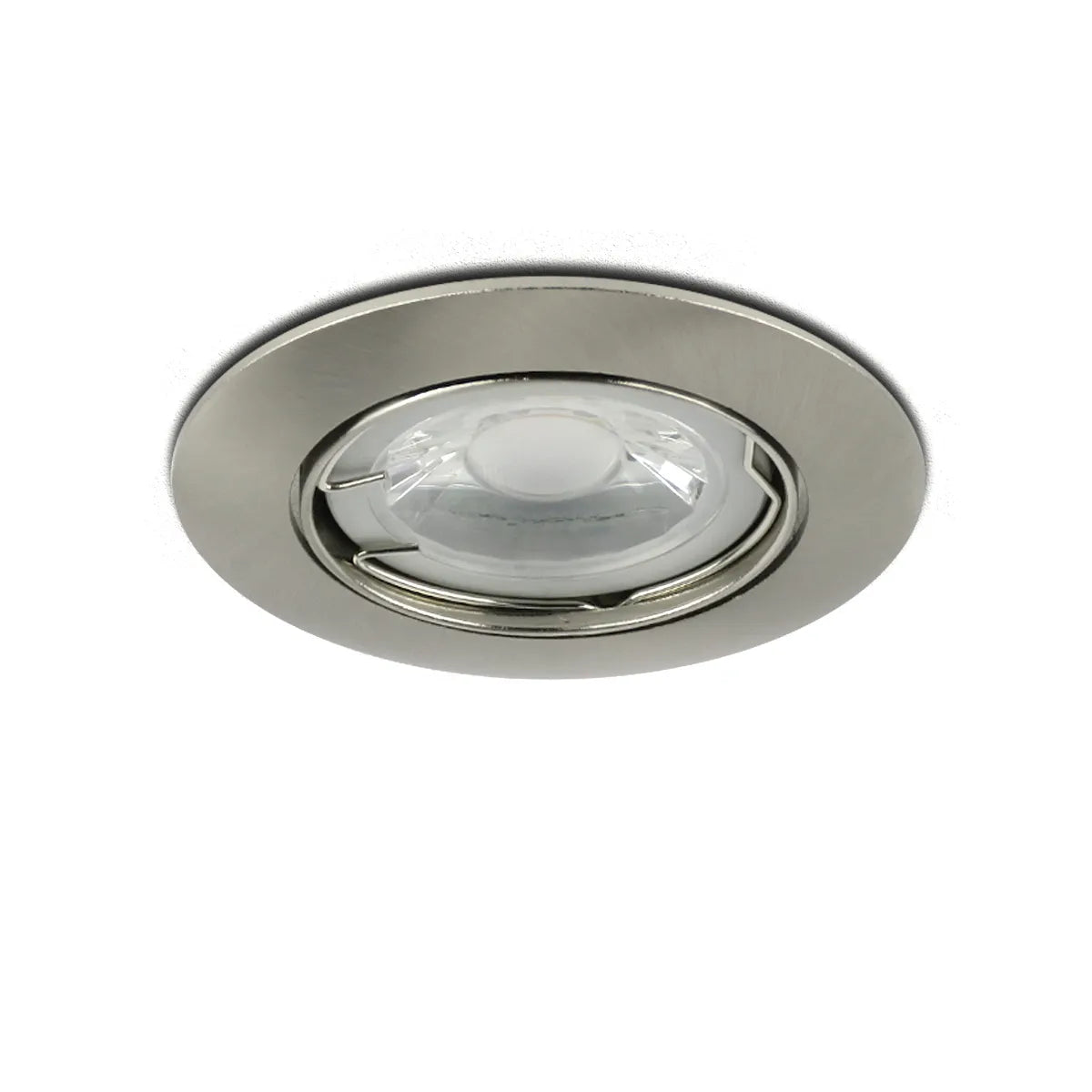 LED Einbauleuchte GU10 IP20 silber ⌀84mm schwenkbar