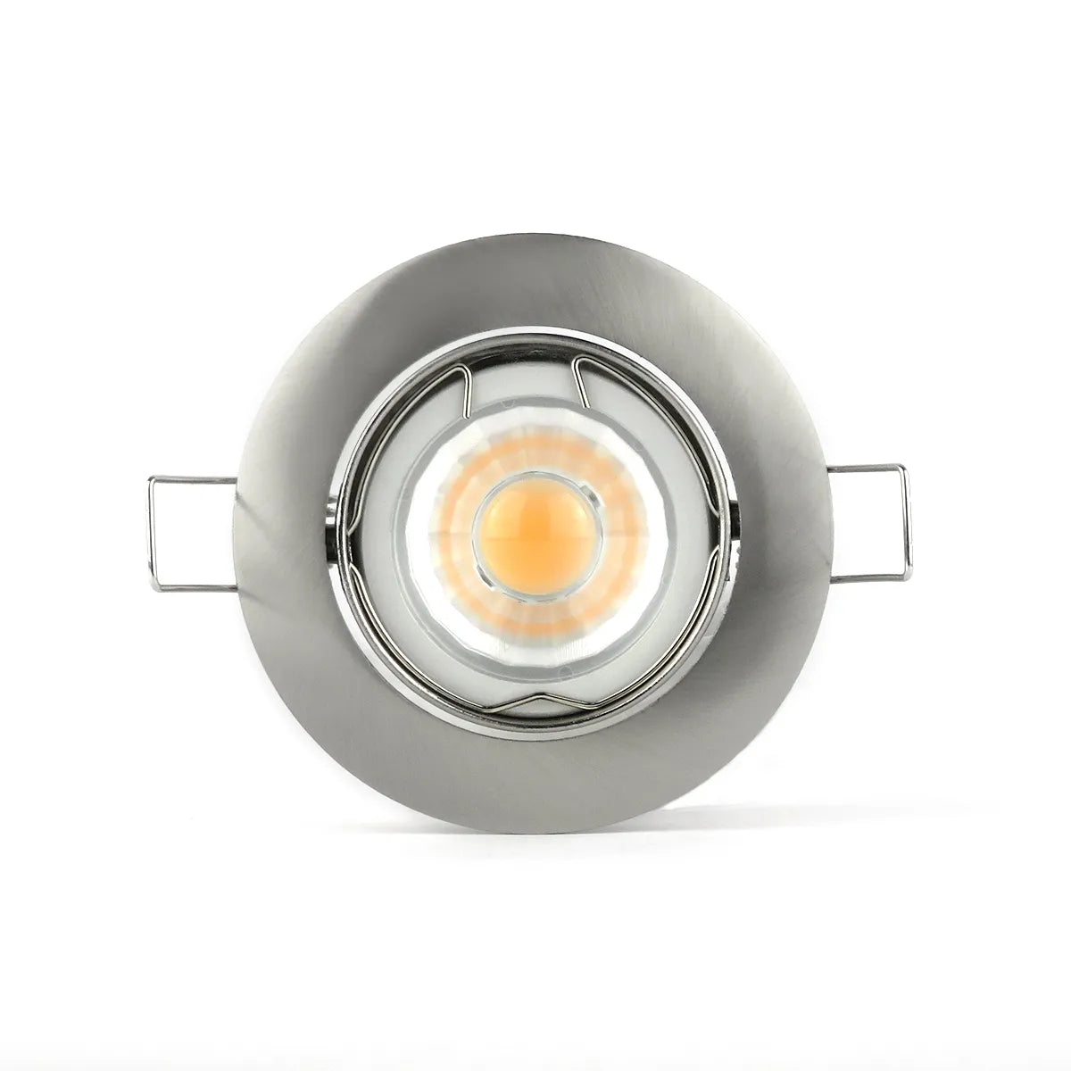 LED Einbauleuchte GU10 IP20 silber ⌀84mm schwenkbar