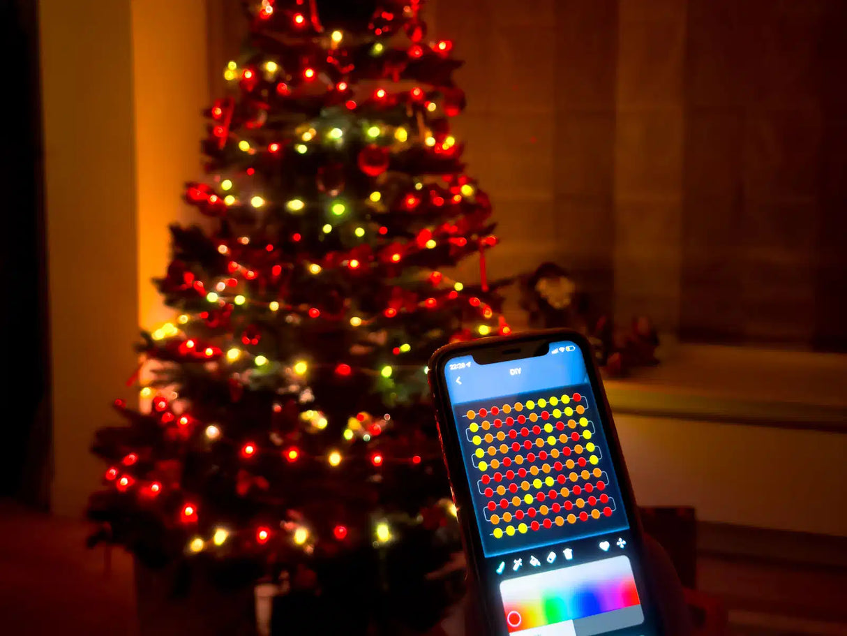 Intelligente LED-Weihnachtsbeleuchtung, Lichterkette RGB, 10 Meter, App-Steuerung, 5 Watt