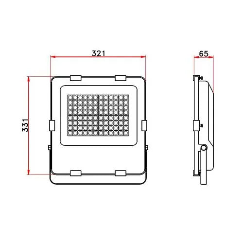 LED-Flutlicht 150 W, IP66, wasserdicht, 150 lm/W – Pro-High-Lumen-Philips-Treiber