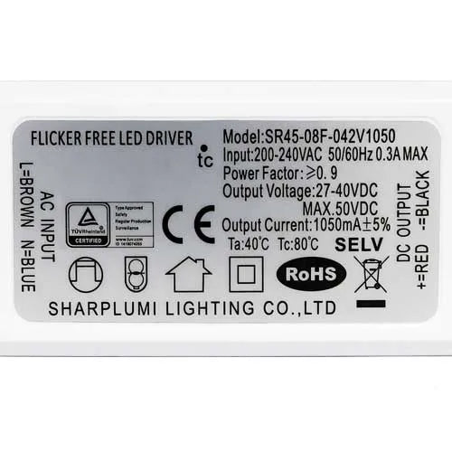 LED-Treiber flimmerfrei 36W 800mA / 40W 900mA / 45W 1050mA