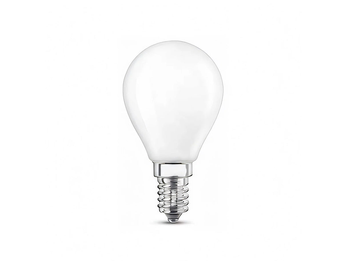 E27/E14 LED-Glühbirne, Filament P45, 5 W, 2600 K, mattiert, dimmbar