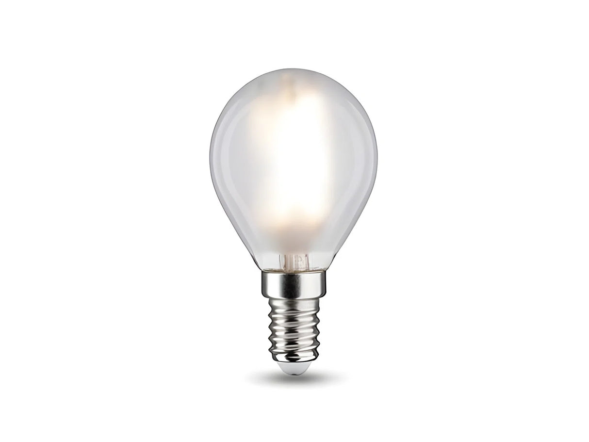 E27/E14 LED-Glühbirne, Filament P45, 5 W, 2600 K, mattiert, dimmbar