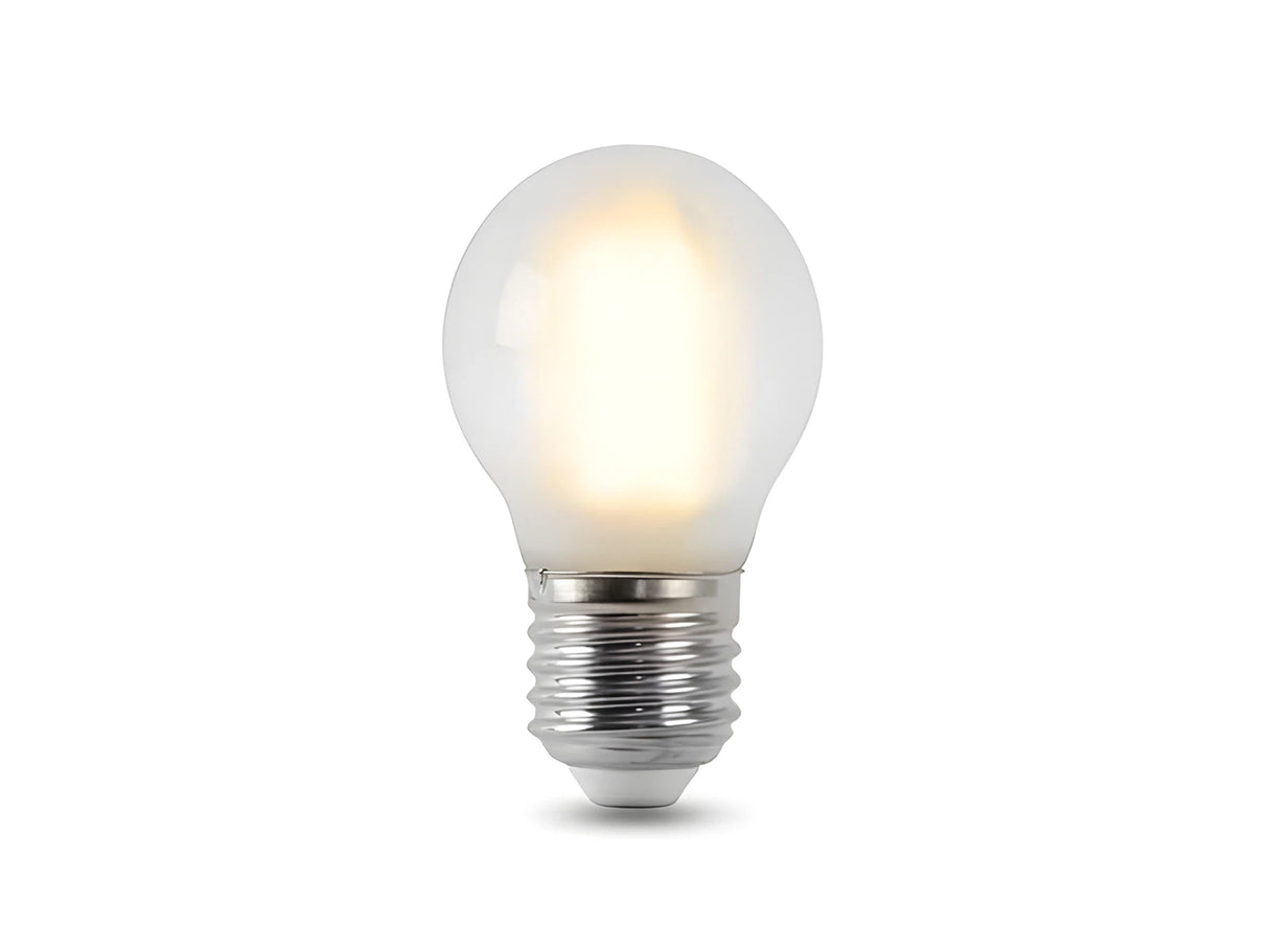 E27/E14 LED-Glühbirne, Filament P45, 5 W, 2600 K, mattiert, dimmbar