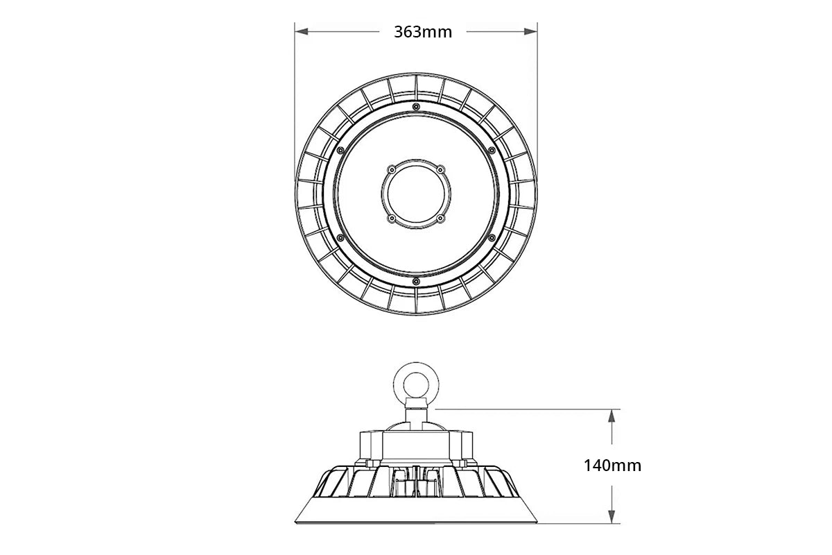 LED UFO Highbay 240W 150lm/W Philips LED-Treiber IP65