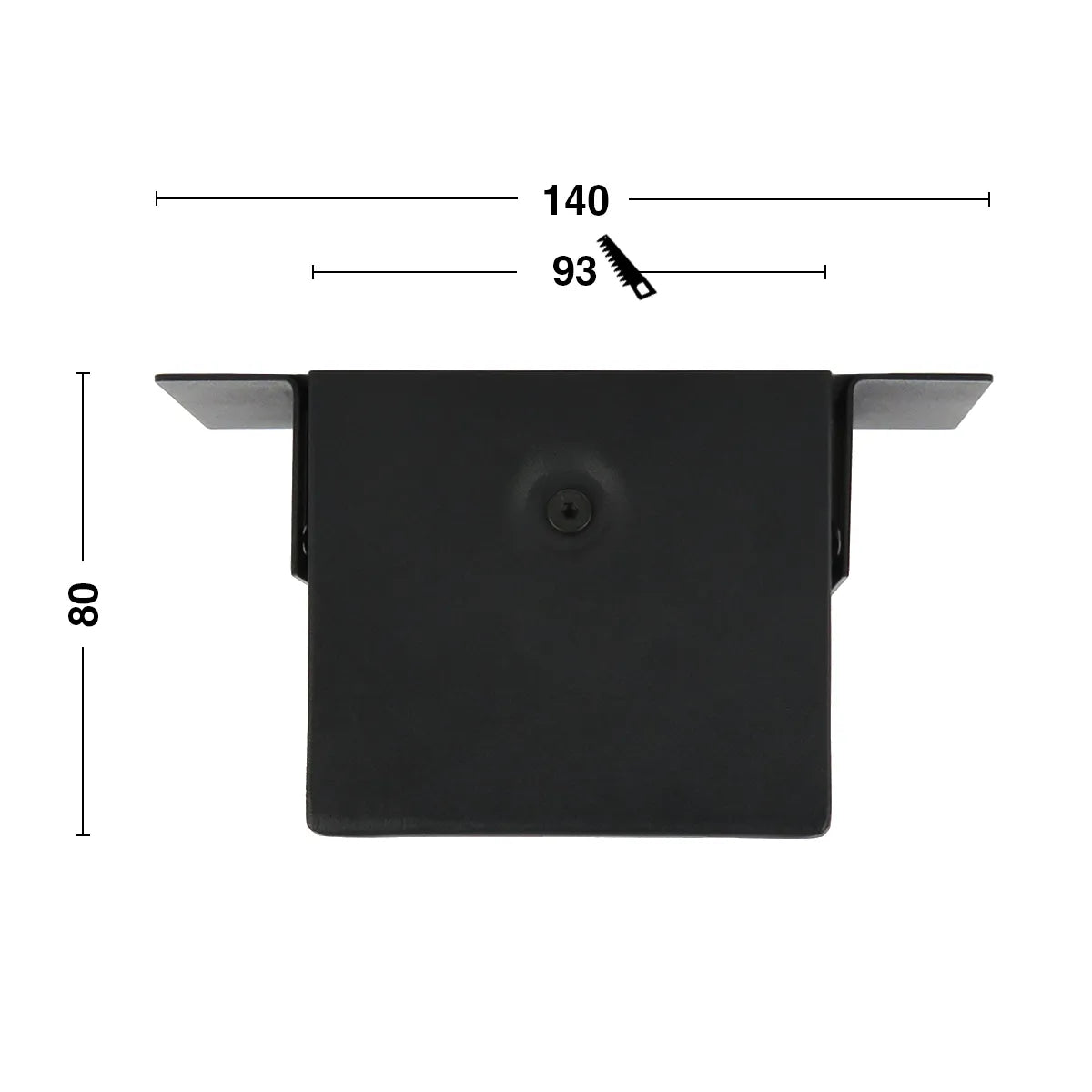 Schwarzer LED-Einbaustrahler 6W Trimless 3000K warmweiß quadratisch 89x89mm kippbar drehbar