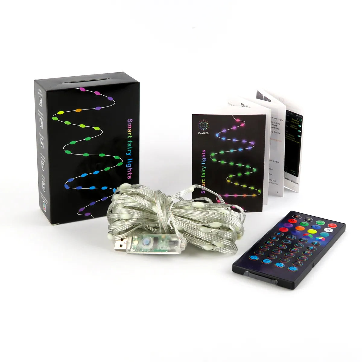 Intelligente LED-Weihnachtsbeleuchtung, Lichterkette RGB, 10 Meter, App-Steuerung, 5 Watt
