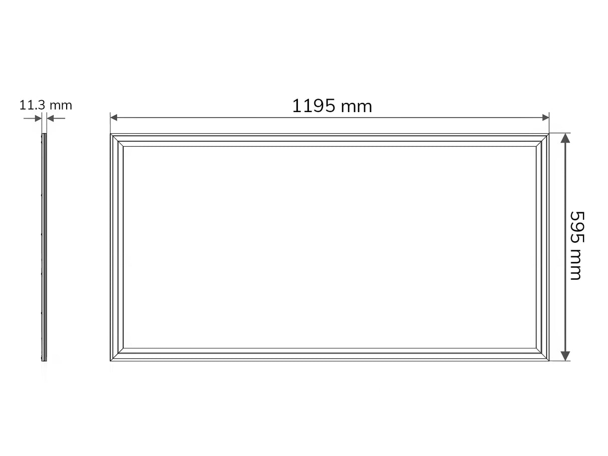 LED-Panel 60 x 120 cm, 60 W, 120 lm/W, hohe Lumenzahl, flimmerfrei