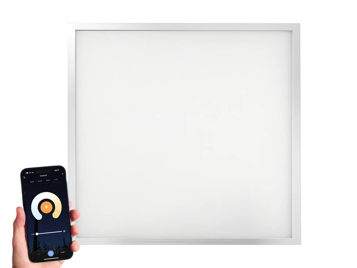 WiFi LED-Panel 60x60cm, CCT, 3000K-6000K, 36W, 100 lm/W, kantenbeleuchtet