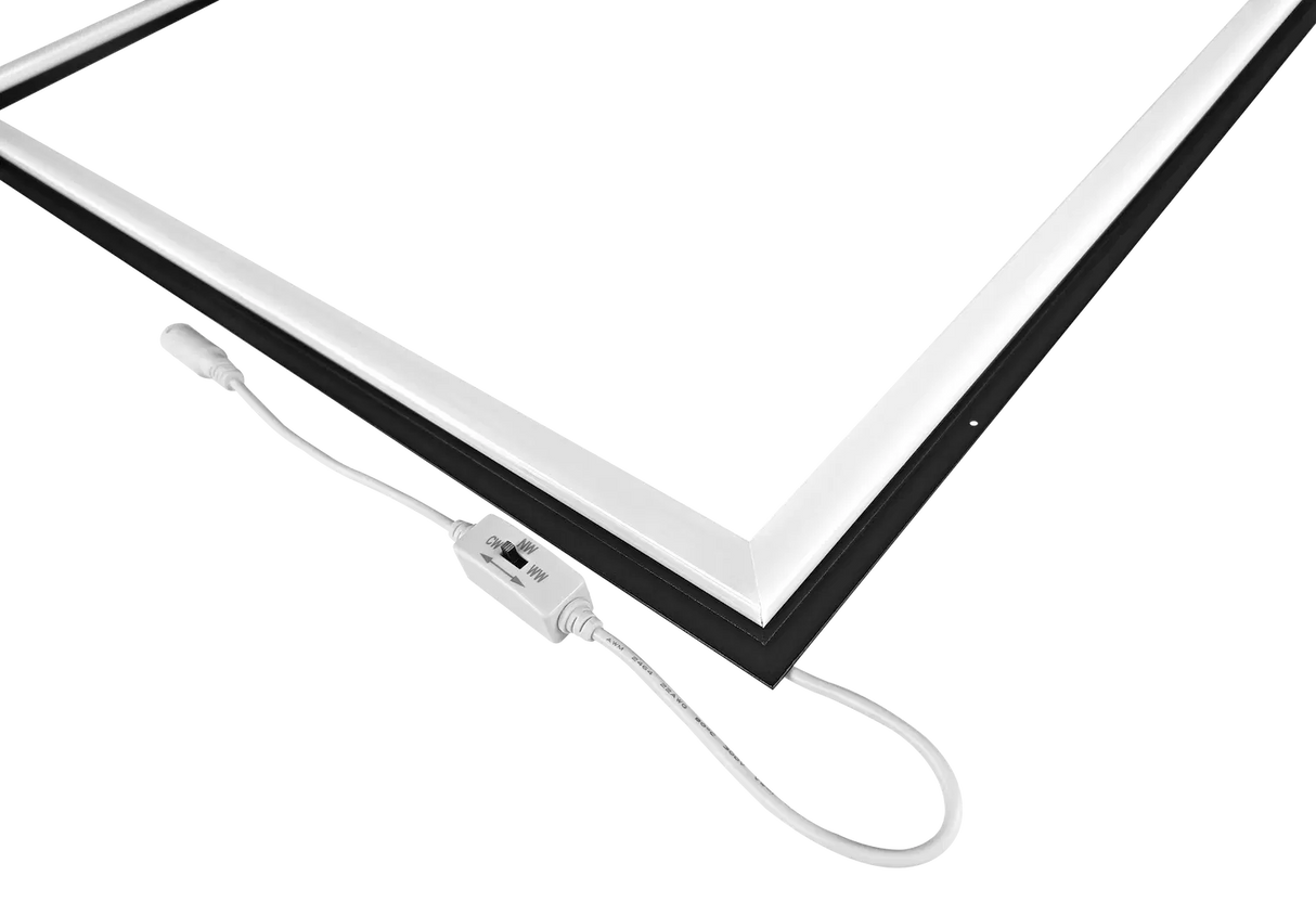 Schwarzes LED-Panel Hollow 60x60 cm 36W Einstellbare Lichtfarbe (CCT)