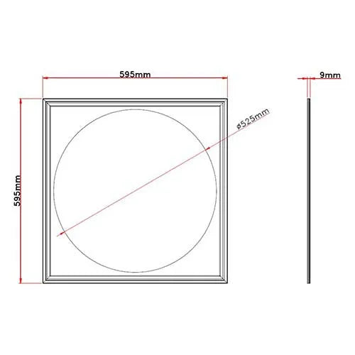 LED-Panel mit runder Lichtplatte ⌀60x60cm 36W