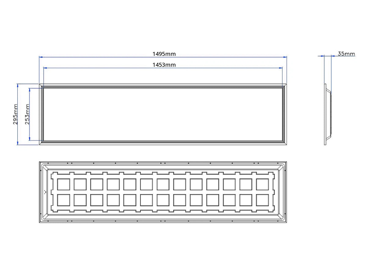 LED Panel 30x150cm UGR<19 36W 140 lm/W