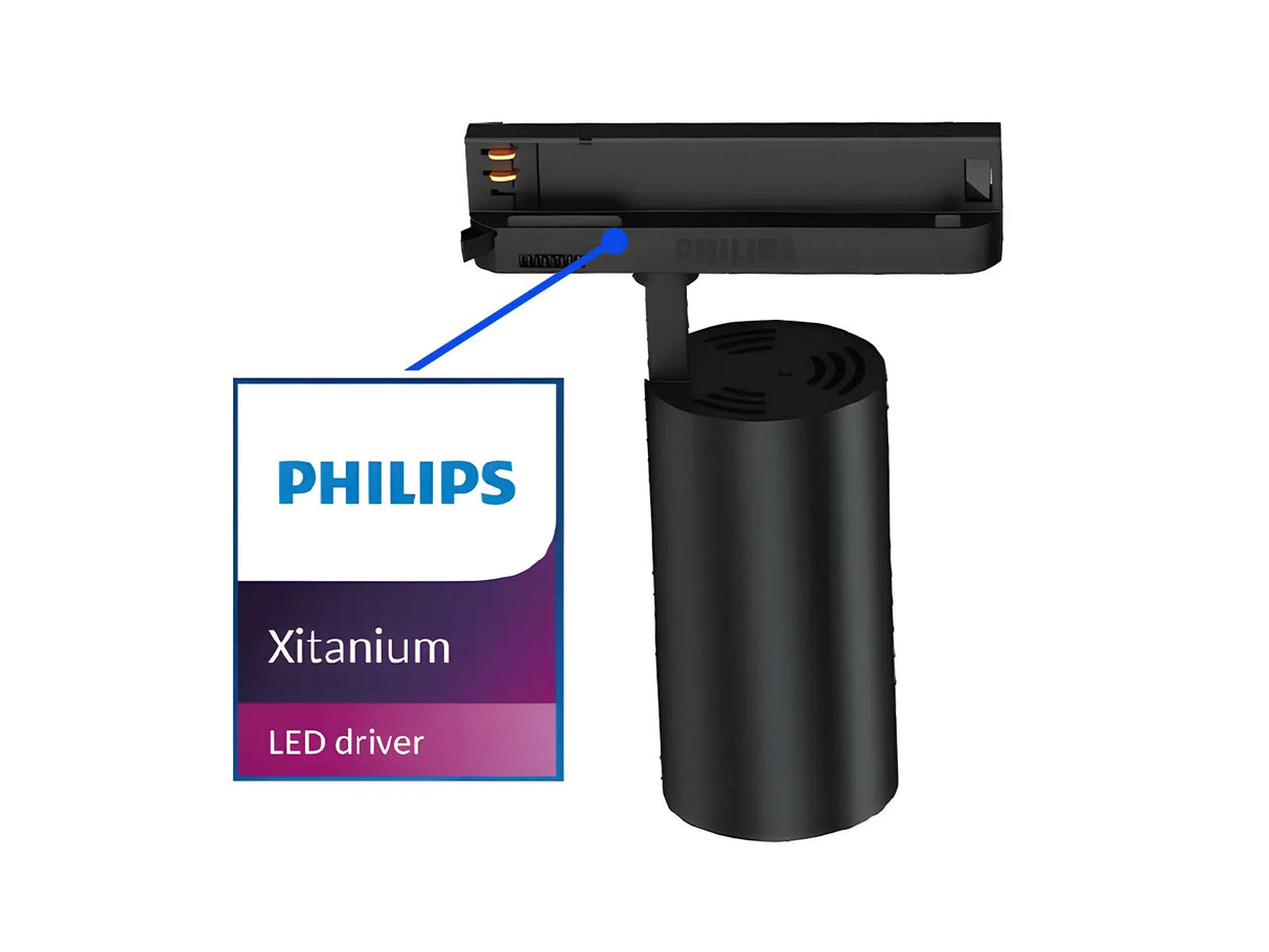 Integrierter LED Railspot 3-phasig 10W CRI>90 mit Philips-Treiber