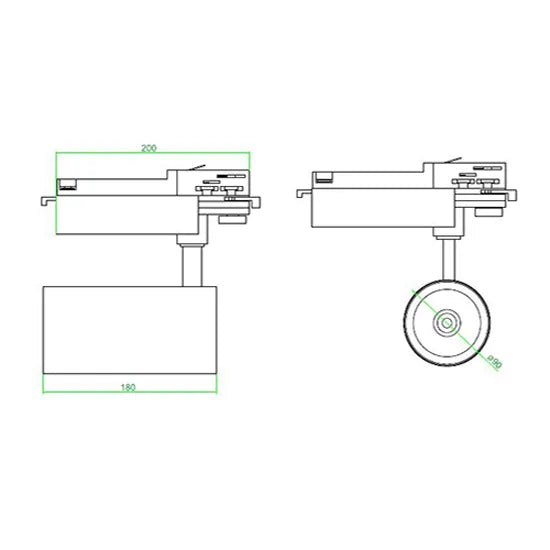Energieeffizienter COB LED Schienenstrahler 3 Phasen 40W mit Philips Treiber
