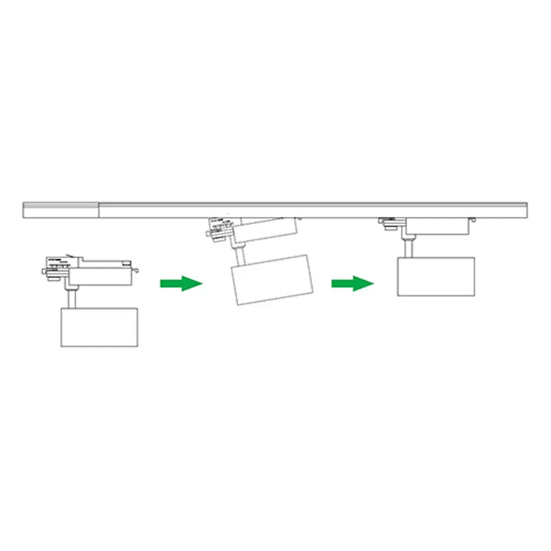 Energieeffizienter COB LED Schienenstrahler 3 Phasen 20W mit Philips Treiber