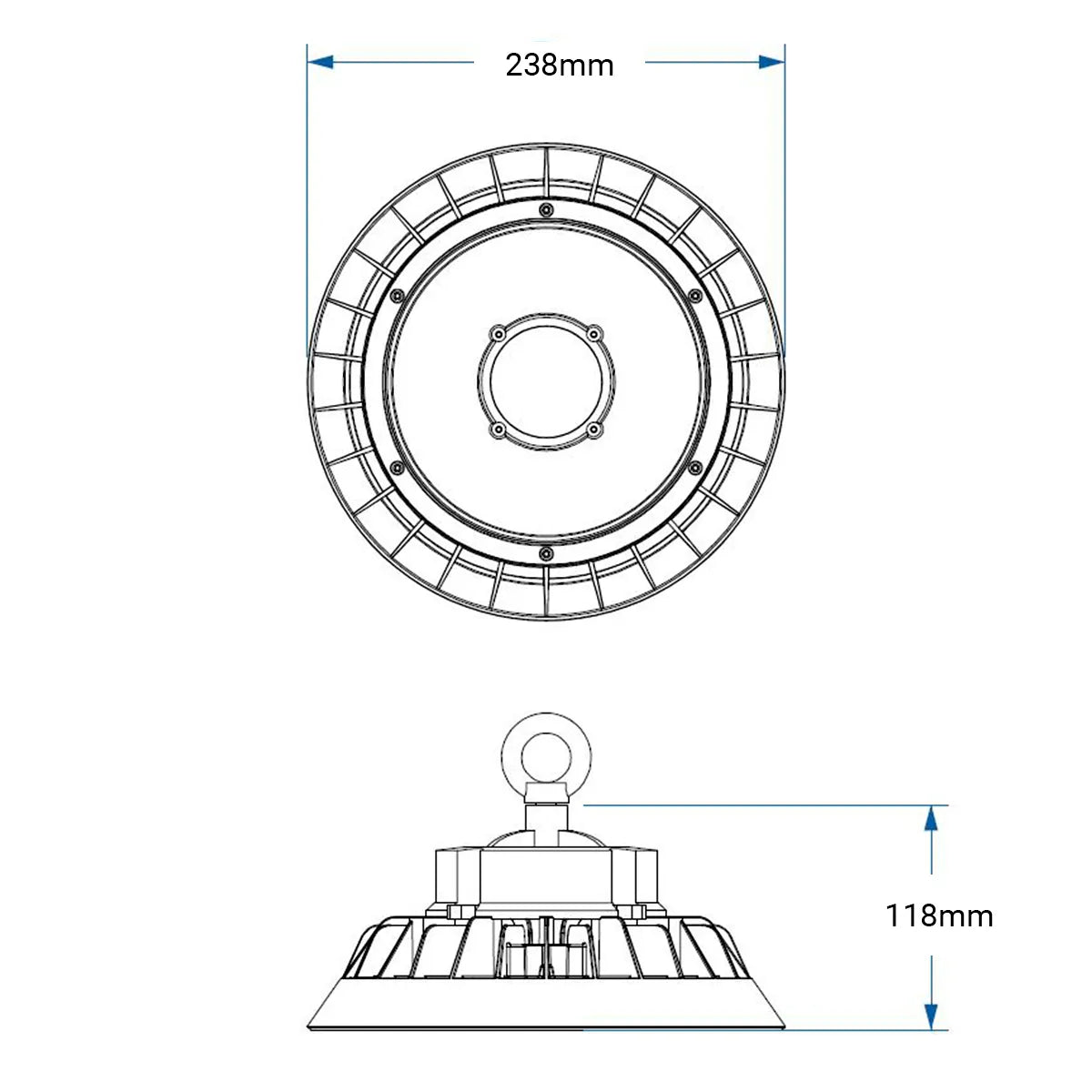 LED UFO Highbay 100W 150lm/W Dimmbarer Sosen LED-Treiber