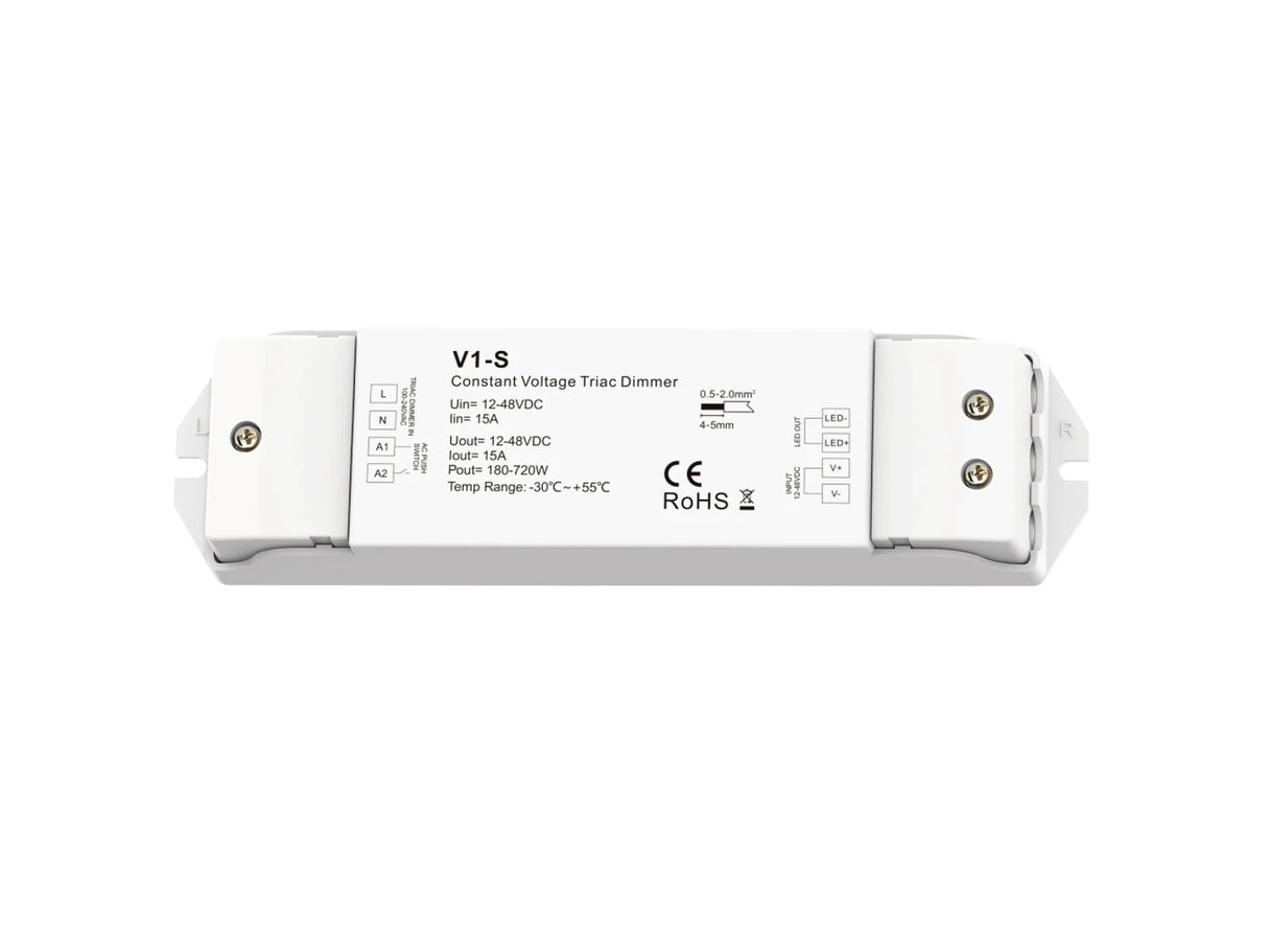 Dimmbarer LED-Streifen-Controller AC100V-240V 15A - für weißes Licht