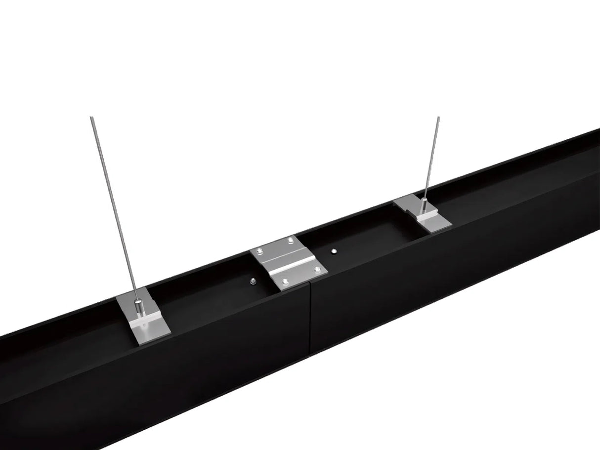 Hängende LED-Lichtleiste Schwarz 150cm 48W Anschließbar