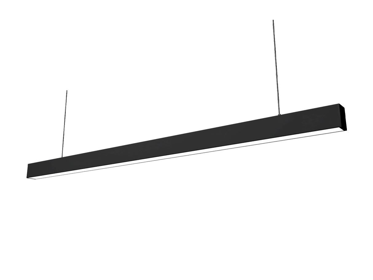 Hängende LED-Lichtleiste Schwarz 150cm 48W Anschließbar