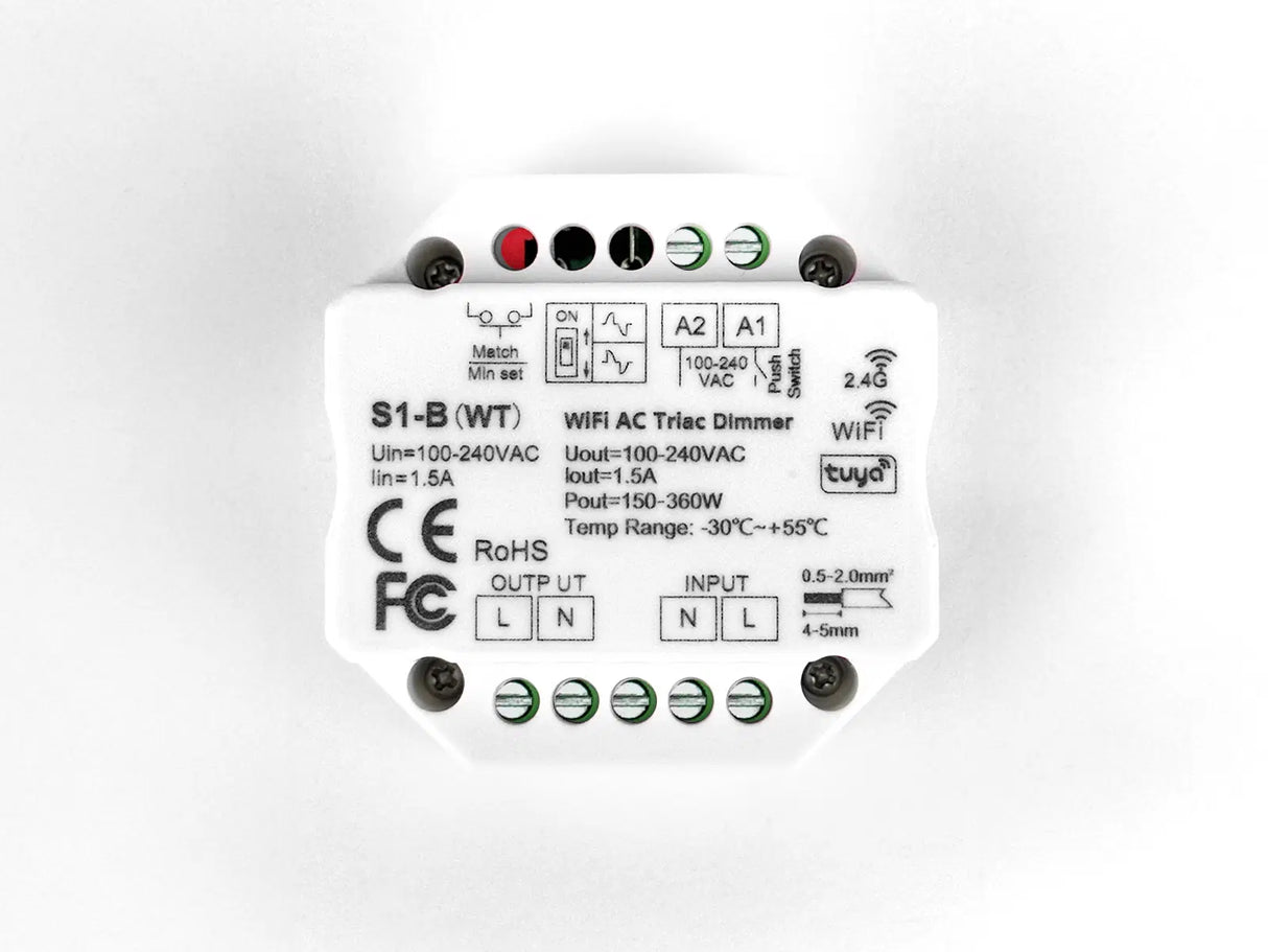 WiFi LED Push Dimmer 200W Triac 2.4G