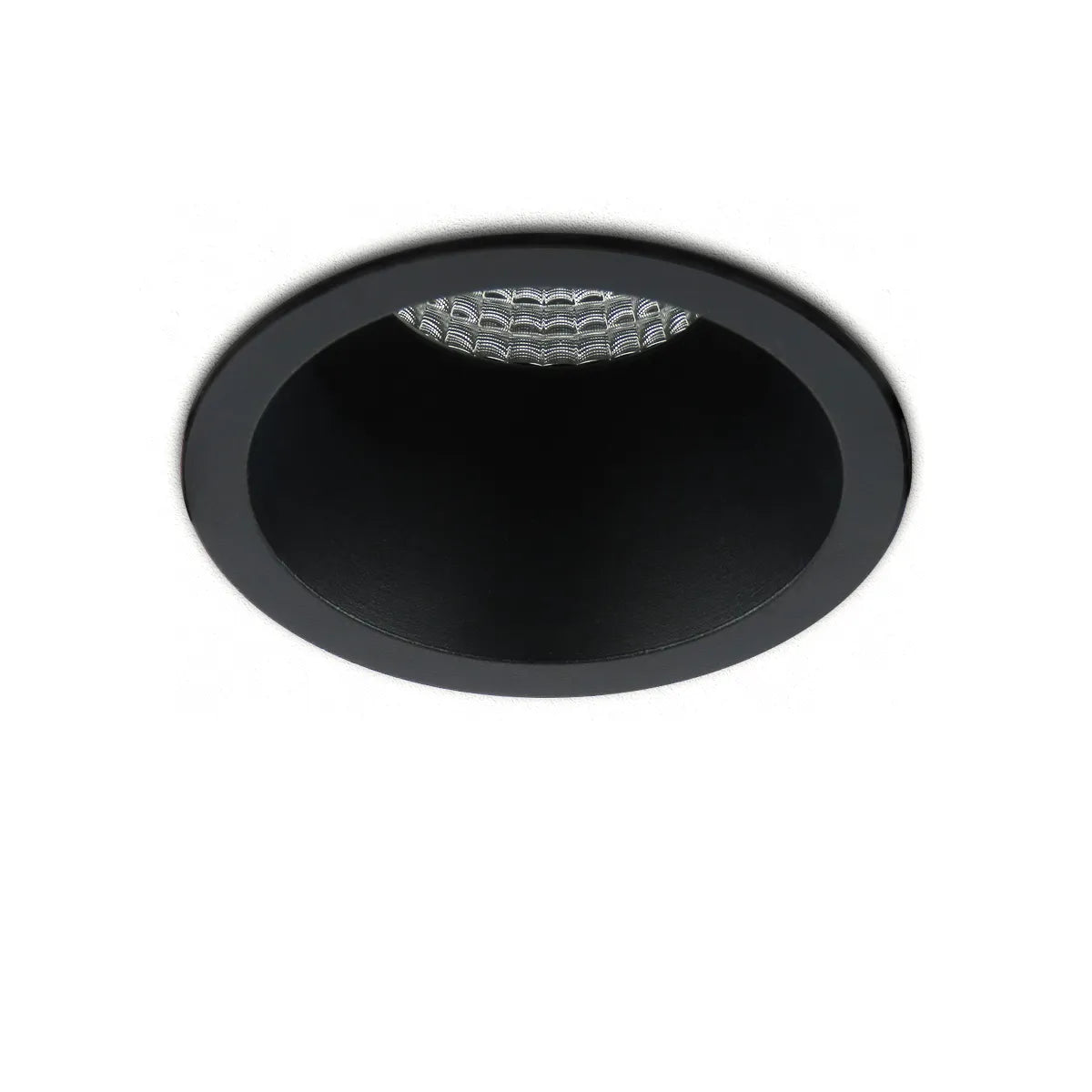 Schwarzer LED-Einbaustrahler 5W 3000K Warmweiß ⌀80mm Blendfrei