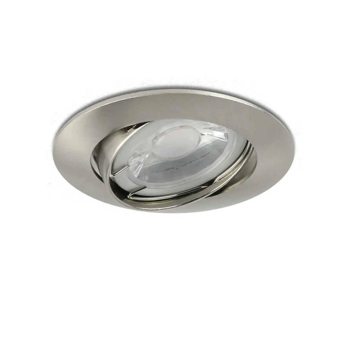 LED Einbauleuchte GU10 IP20 silber ⌀84mm schwenkbar