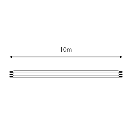 3-aderige ledstrip kabel 22AWG 10m maataanduiding