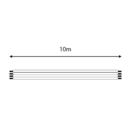 5-aderige ledstrip kabel 24AWG 10m maataanduiding