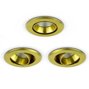 Gold LED Recessed Spotlight 5W ⌀70mm tiltable