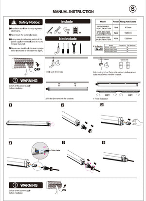 LED Tri-proof EntryLine 150cm 45W IP65 140 lm/W - verbindbar