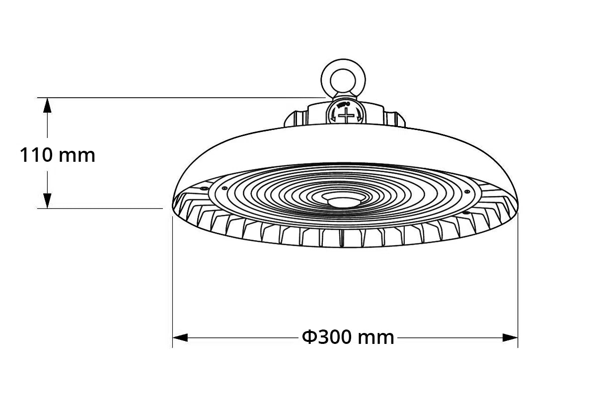 LED UFO Hallenstrahler 150W 200lm/W Philips LED Driver IP65 Dimmbar