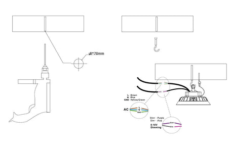 LED UFO Highbay 200W 150lm/W Philips LED Driver IP65 Dimbaar, productfoto 5