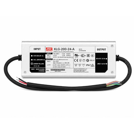 MeanWell 24V LED driver 200W IP67