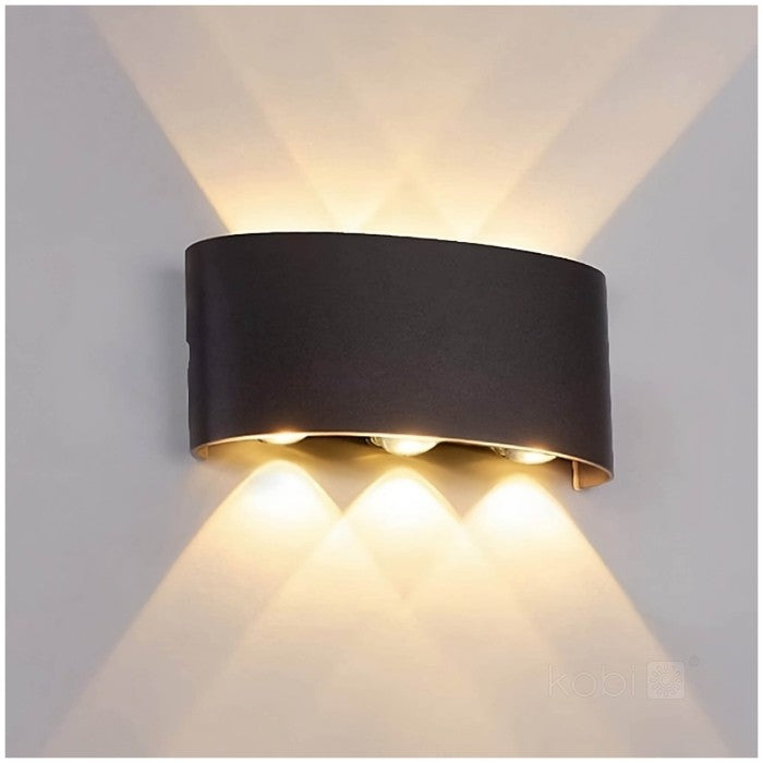 LED Wandleuchte 6W Bi-direktional 180° 166x79mm IP54