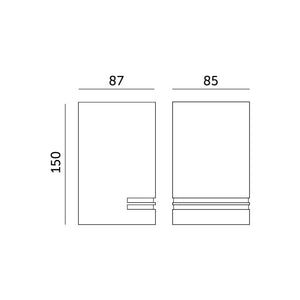 LED Wandleuchte 150mm GU10 IP44 für innen und außen