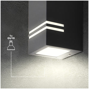 LED Wandleuchte 150mm GU10 IP44 für innen und außen