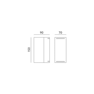 LED Wandleuchte bi-direktional halbrund 150mm GU10 IP44